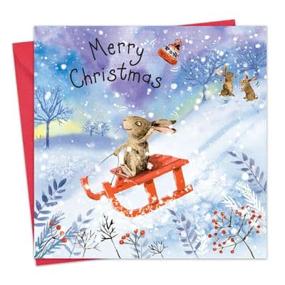 WF7 - Fun Xmas Card with Rabbits