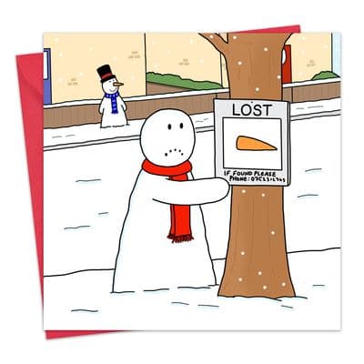 XMAS46 - Funny Christmas Card Lost Nose