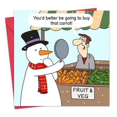XMAS79 - Funny Christmas Card - Better Buy that Carrot