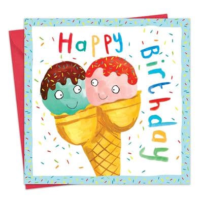 YUM14 - Happy Birthday Card Boy Ice Cream