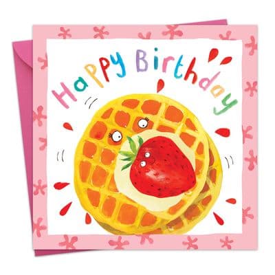 YUM23 - Girls Birthday Card Waffle