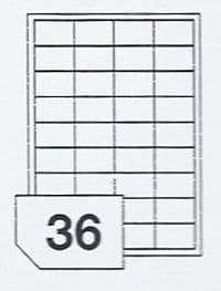 Clear Glossy Inkjet Labels 36 Per A4 Sheet 48.5mm x 31.2mm 5 Shts