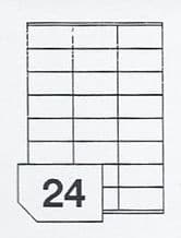 Clear Glossy Vinyl Inkjet Labels 24 Per A4 Sheet 70mm x 36mm 5 Shts