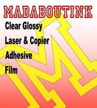 Clear Glossy Vinyl Laser & Copier Adhesive Sticker Film 20 A4 Sheets