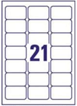 Inkjet & Laser A4 Sheet Labels 21 Per sheet 38.1mm x 63.5mm 25 Shts