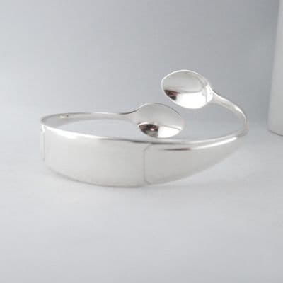 Beautiful Handmade Simple Art Deco Sterling Silver Sugar Tong Bracelet date 1913