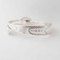 Beautiful Handmade Sterling Silver Sugar Tong Bracelet circa 1800