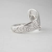 Gorgeous Handmade Ornate Design Sterling Silver Spoon Ring 2025
