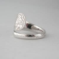Gorgeous Handmade Ornate Design Sterling Silver Spoon Ring 2025