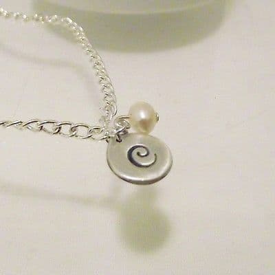 Gorgeous Personalised Initial Sterling Silver Teardrop Charm Bracelet Unique Gift