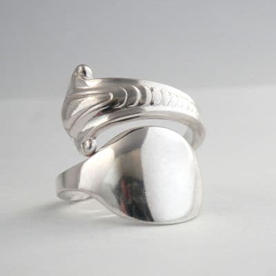 Handmade Antique Sterling Silver Spiral Spoon Ring dated 2025