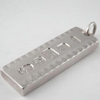Heavy Vintage Sterling Silver Ingot Hallmark London 1977 Jubilee