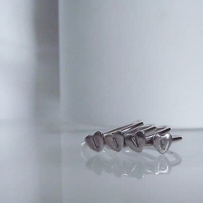 Lovely Handmade Personalised Initial Classic Heart Solid Silver Stacking Ring