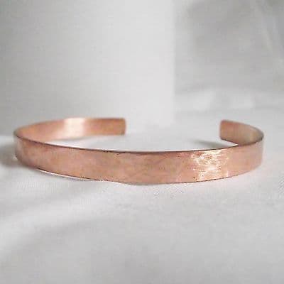Lovely Handmade Recycled Copper Hammer Finished Cuff Bangle Unique Gift Any size
