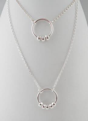 Milestone Necklace Sterling Silver Big-Oh Birthday Family Tree Personalise