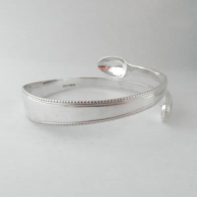 Simple Handmade Sterling Silver Sugar Tong Bracelet Hallmarked