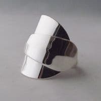 Spoon Ring Sterling Silver Chunky Stunningly Simple Handmade Antique dated 1916