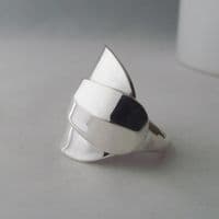 Spoon Ring Sterling Silver Chunky Stunningly Simple Handmade Antique dated 1916