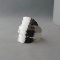 Spoon Ring Sterling Silver Chunky Stunningly Simple Handmade Antique dated 1916
