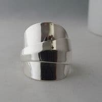 Spoon Ring Sterling Silver Chunky Stunningly Simple Handmade Antique dated 1916