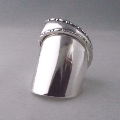 Spoon Ring Sterling Silver Handmade Spiral Unusual Design Fully Hallmarked