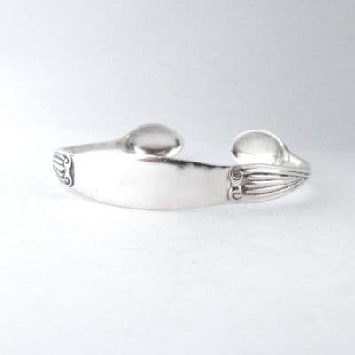 Sterling Silver Bangle Victorian Sugar Tong Handmade Upcycled Bracelet dated 1894