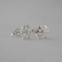 Sterling Silver Snowflake Earrings Stunning Handmade Studs