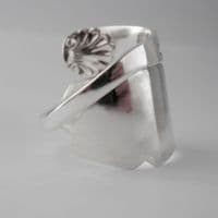 Sterling Silver Spoon Handmade Antique Butter Spreader Ring dated 1909