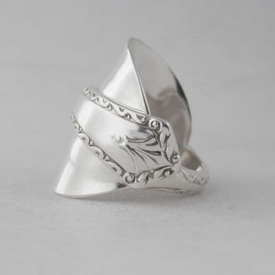 Sterling Silver Spoon Ring Handmade Antique 925 Ornate Hallmark 2023