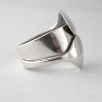 Stunning Gift Handmade Antique Sterling Silver Sugar Tong Spoon Ring dated 1908