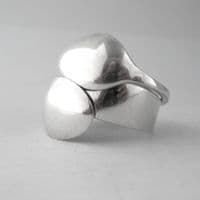 Stunning Gift Handmade Antique Sterling Silver Sugar Tong Spoon Ring dated 1908