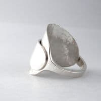 Stunning Handmade Antique Sterling Silver 925 Hammer Finish Spoon Ring date 1934