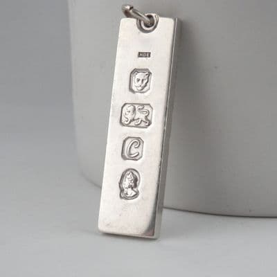 Stunning Vintage Sterling Silver Starburst Ingot Hallmark London 1977 Jubilee