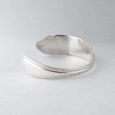 Unusual Handmade  Antique Sterling Silver Butter Spreader Bracelet 1912