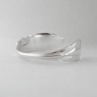 Unusual Handmade Victorian Antique Sterling Silver Butter Spreader Bracelet dated 1896