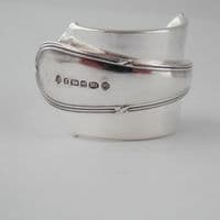 Unusual Heavy Folded Spoon Ring Sterling Jubilee Hallmark 2022
