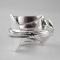 Unusual Heavy Folded Spoon Ring Sterling Jubilee Hallmark 2022