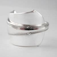 Unusual Heavy Folded Spoon Ring Sterling Jubilee Hallmark 2022