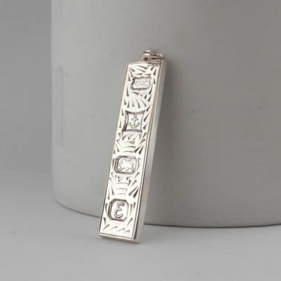 Vintage Sterling Silver Bright Cut Ingot Hallmark Birmingham 1979