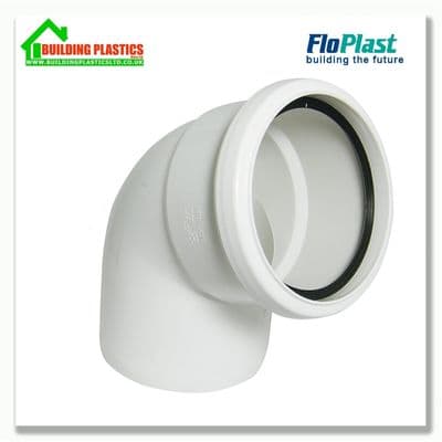 110mm 112.5 DEGREE BEND SINGLE SOCKET WHITE