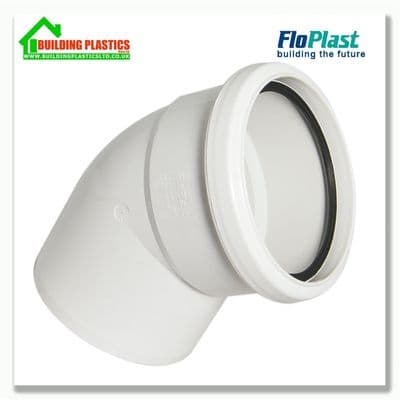 110mm 135 DEGREE BEND SINGLE SOCKET WHITE