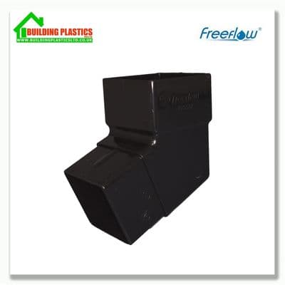 112.5 Degree Bend 65mm Square Downpipe Black