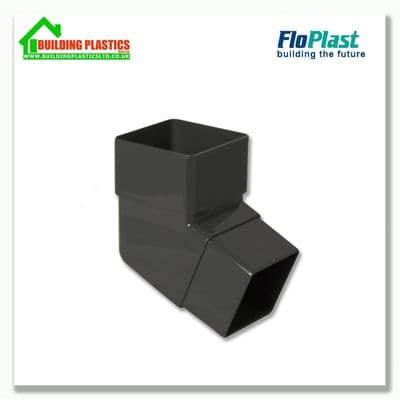 112.5 Degree Bend 65mm Square Downpipe Grey