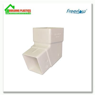 112.5 Degree Bend 65mm Square Downpipe White