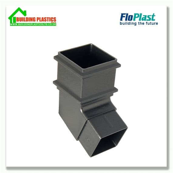 112.5 degree Bend 65mm Square Pipe Cast Iron Effect | Building Plastics Tele 0333 050 0585