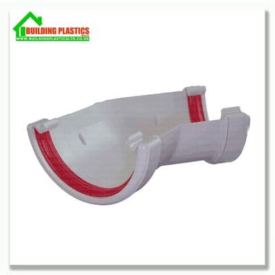 135 degree angle 112mm Half Round Gutter White Freeflow