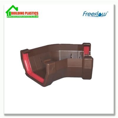 135 Degree Angle 114mm Square Line Gutter Brown