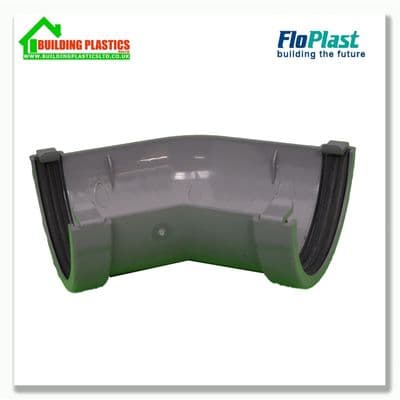 135 degree Angle 76mm Floplast MiniFlo Grey