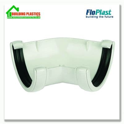 135 degree Angle 76mm Floplast MiniFlo White