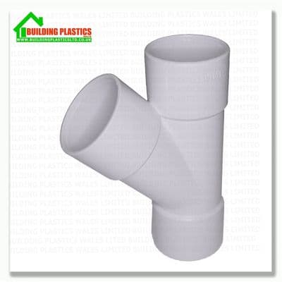 135 Degree Branch 40mm ABS Solvent Weld Waste White